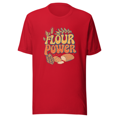 Flour Power | Unisex t-shirt Red Apparel > T-Shirts ZomaModa