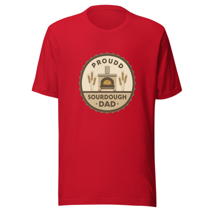 Sourdough Dad | Unisex t-shirt Red Apparel > T-Shirts ZomaModa