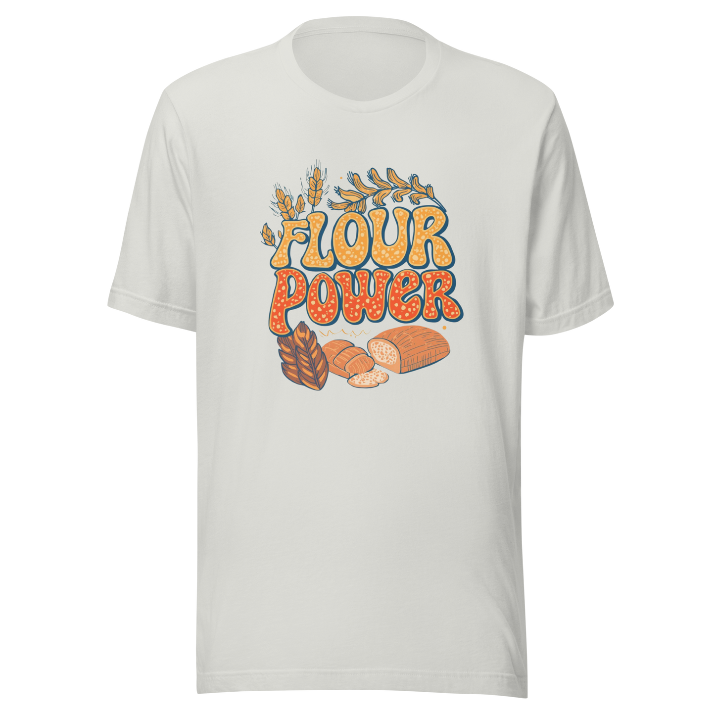Flour Power | Unisex t-shirt Silver Apparel > T-Shirts ZomaModa