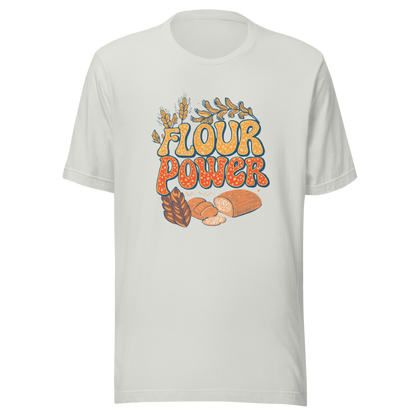 Flour Power | Unisex t-shirt Silver Apparel > T-Shirts ZomaModa