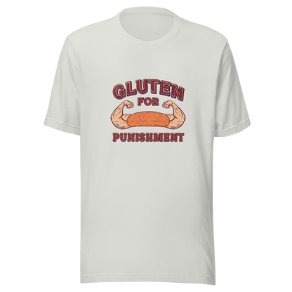 Gluten for Punishment | Unisex t-shirt Silver Apparel > T-Shirts ZomaModa