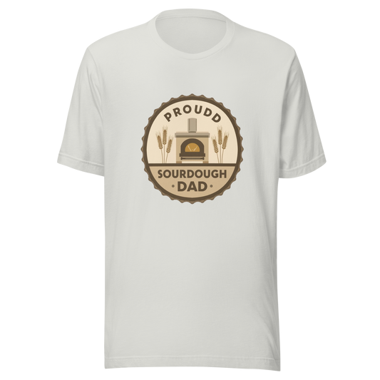 Sourdough Dad | Unisex t-shirt Silver Apparel > T-Shirts ZomaModa