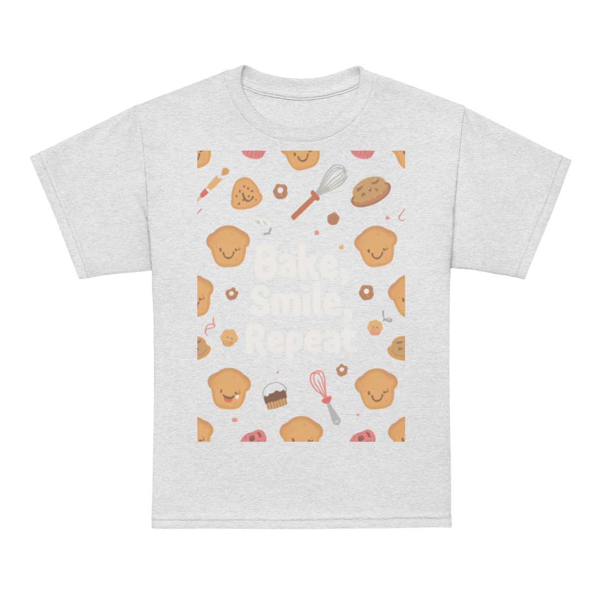 Bake, Smile, Repeat V2 | Youth t-shirt Ash Apparel > Kids' T-Shirts ZomaModa