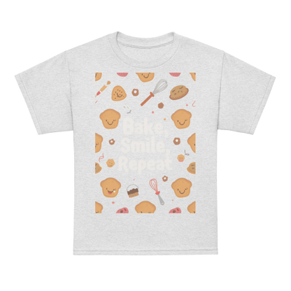 Bake, Smile, Repeat V2 | Youth t-shirt Ash Apparel > Kids' T-Shirts ZomaModa