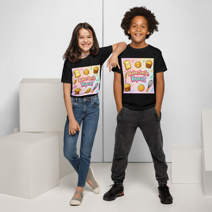 Bake, Smile, Repeat V1 | Youth t-shirt Apparel > Kids' T-Shirts ZomaModa