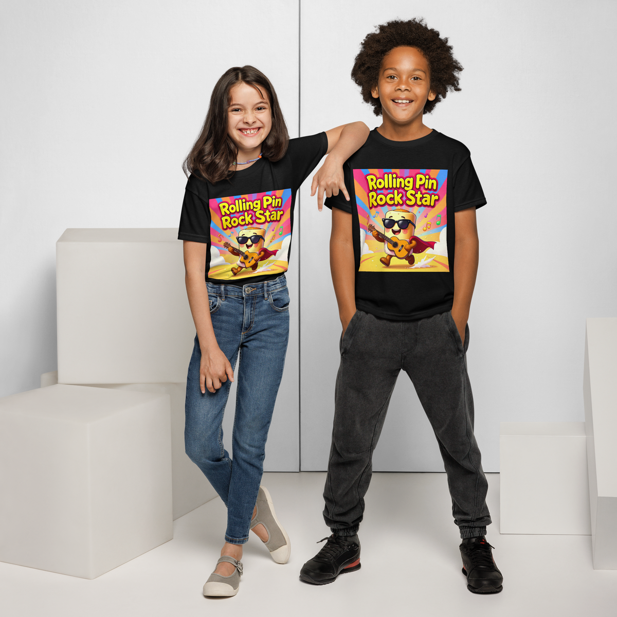 Rolling Pin Rock Star V1 | Youth t-shirt Apparel > Kids' T-Shirts ZomaModa