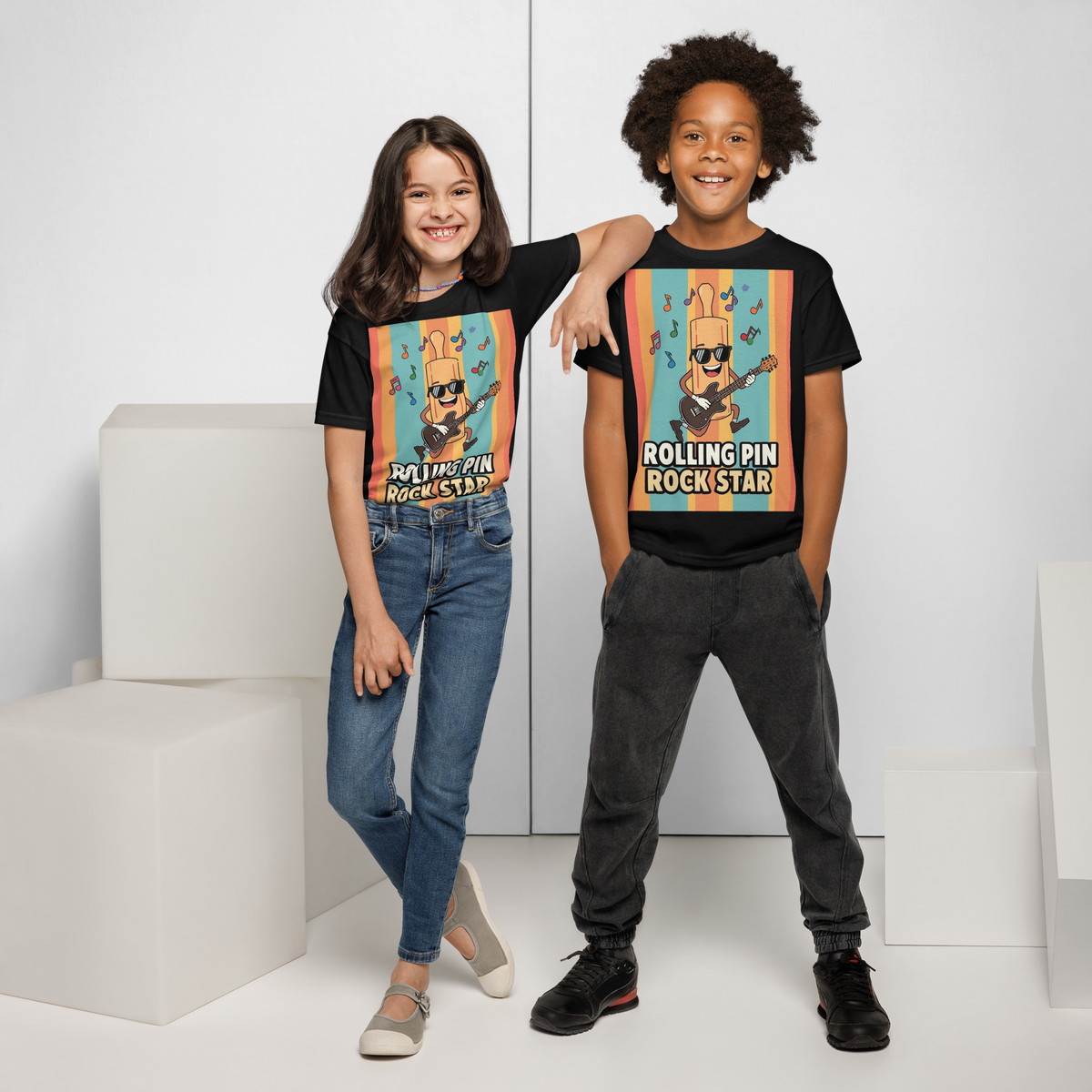 Rolling Pin Rock Star V2 | Youth t-shirt Apparel > Kids' T-Shirts ZomaModa