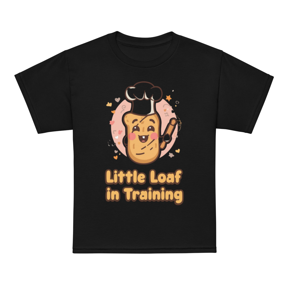 Little Loaf in Training V2 | Youth t-shirt Black Apparel > Kids' T-Shirts ZomaModa