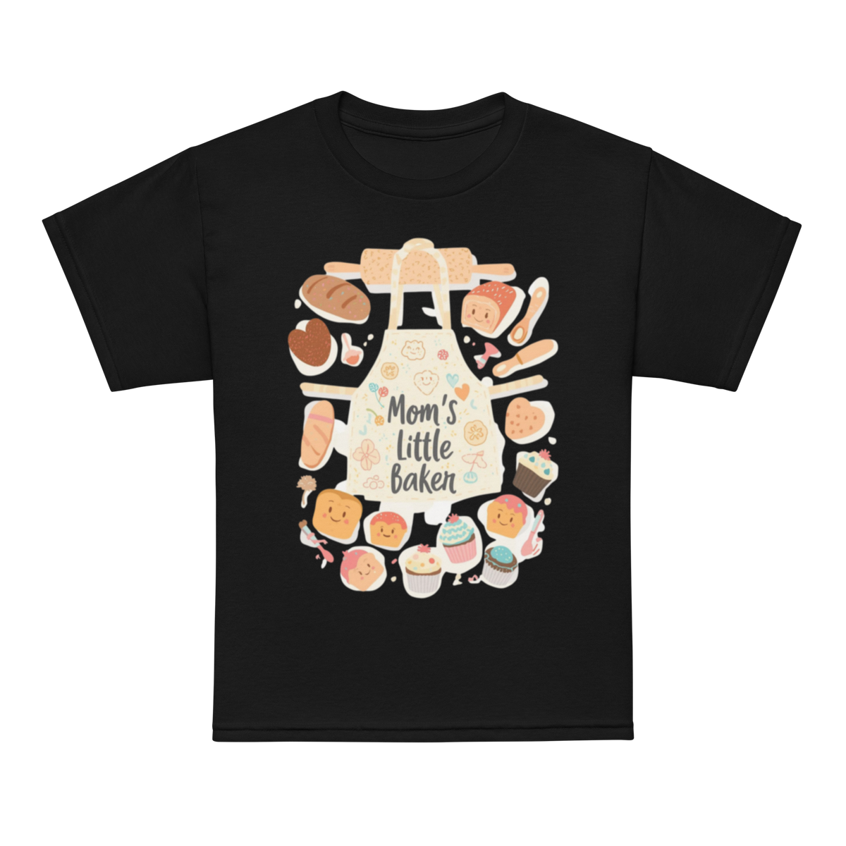 Mom’s Little Baker V2 | Youth t-shirt Black Apparel > Kids' T-Shirts ZomaModa