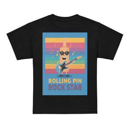 Rolling Pin Rock Star V4 | Youth t-shirt Black Apparel > Kids' T-Shirts ZomaModa