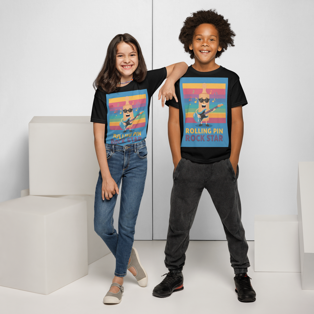 Rolling Pin Rock Star V4 | Youth t-shirt Apparel > Kids' T-Shirts ZomaModa