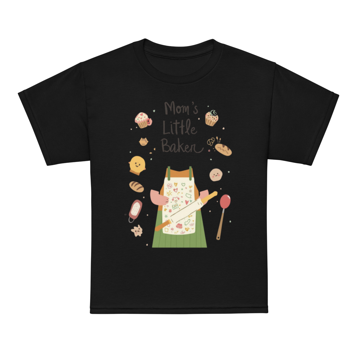 Mom’s Little Baker V3 | Youth t-shirt Black Apparel > Kids' T-Shirts ZomaModa