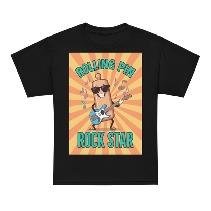 Rolling Pin Rock Star V5 | Youth t-shirt Black Apparel > Kids' T-Shirts ZomaModa
