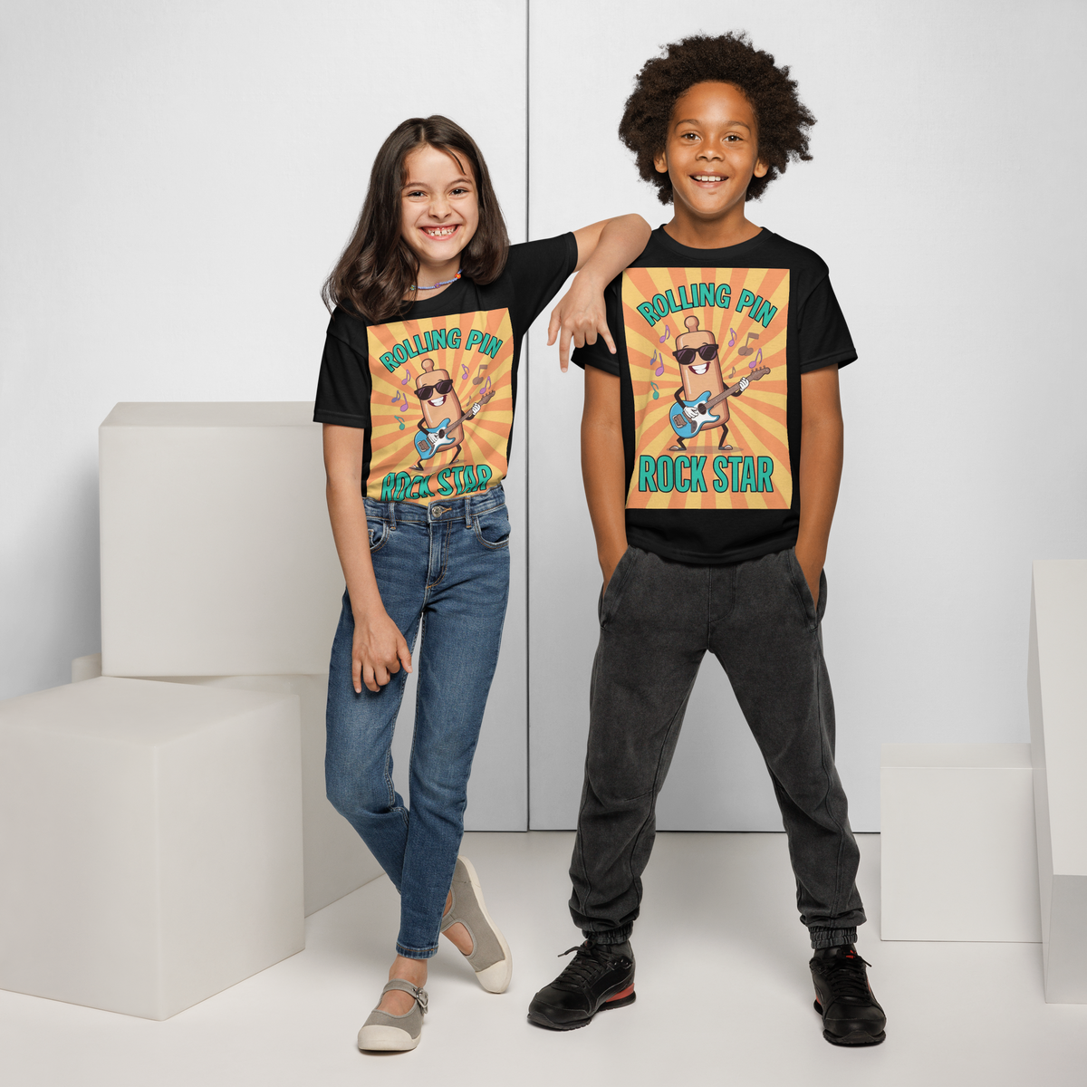 Rolling Pin Rock Star V5 | Youth t-shirt Apparel > Kids' T-Shirts ZomaModa