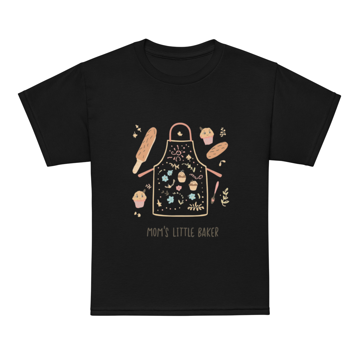 Mom’s Little Baker V4 | Youth t-shirt Black Apparel > Kids' T-Shirts ZomaModa