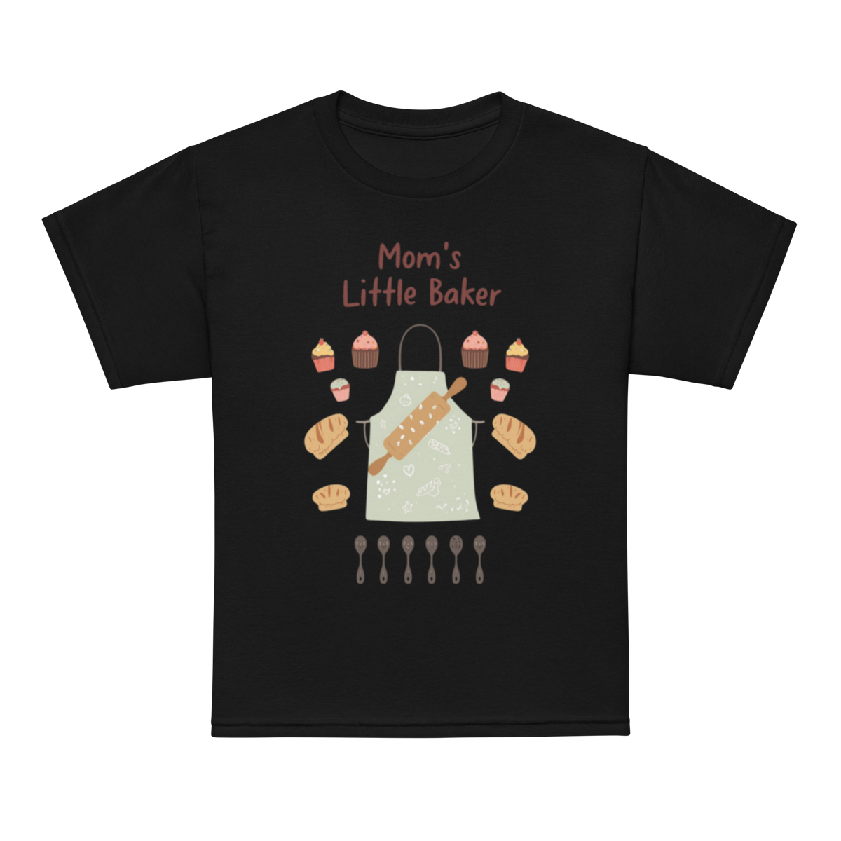 Mom’s Little Baker V5 | Youth t-shirt Black Apparel > Kids' T-Shirts ZomaModa