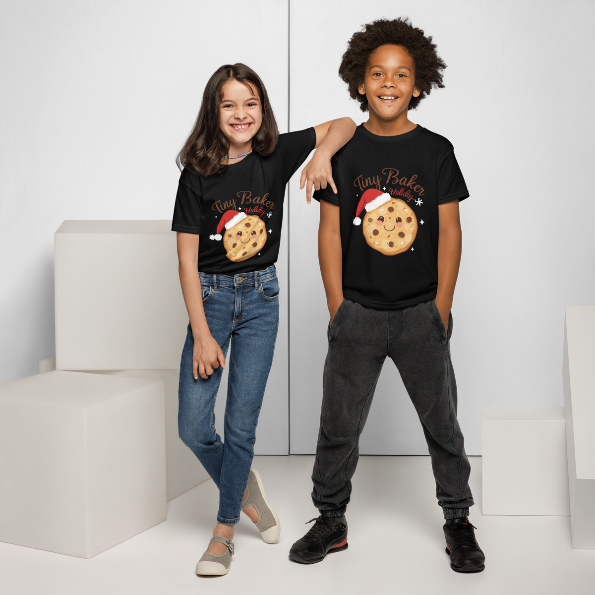Tiny Baker Holiday V3 | Kids T-Shirt Black Apparel > Kids' T-Shirts ZomaModa