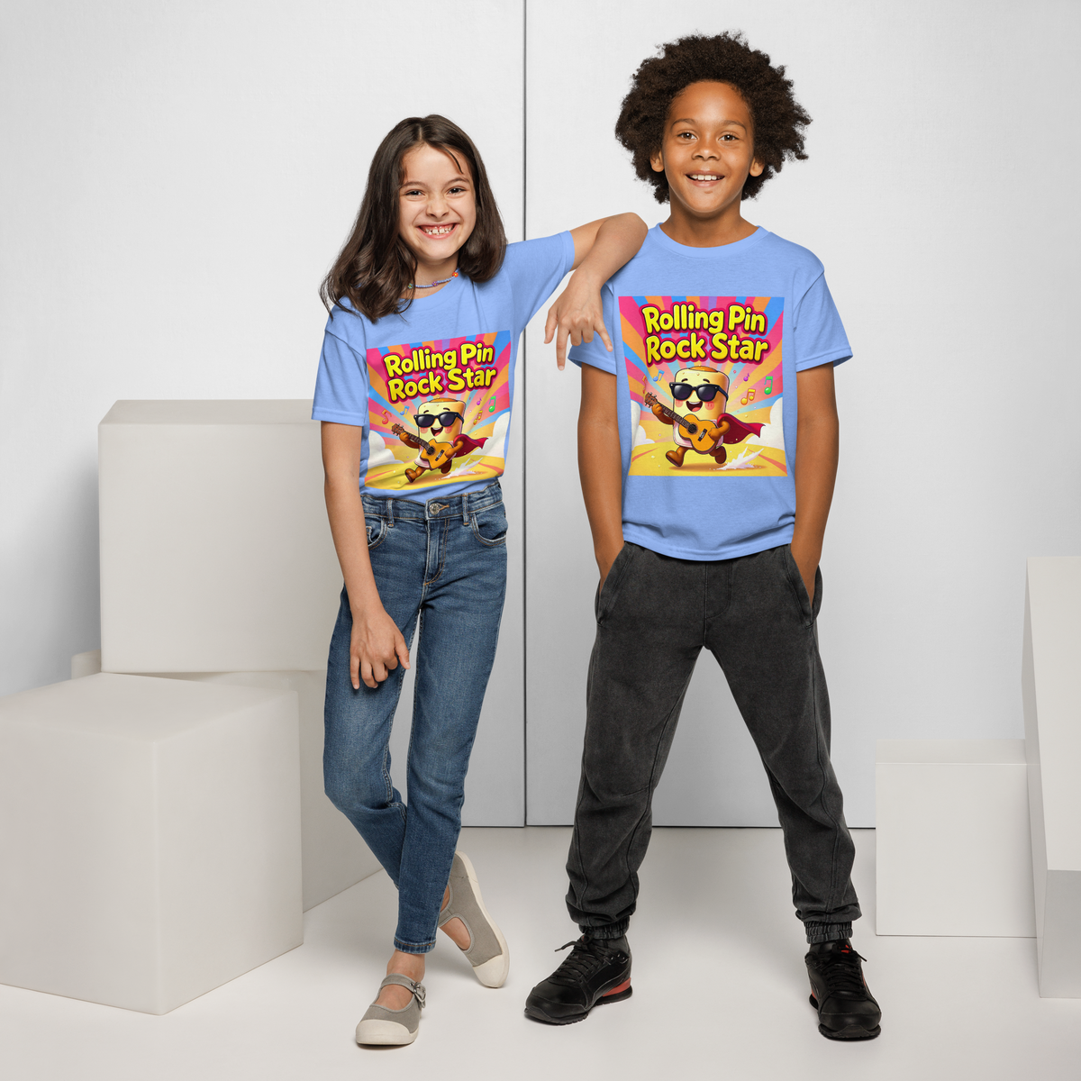 Rolling Pin Rock Star V1 | Youth t-shirt Apparel > Kids' T-Shirts ZomaModa