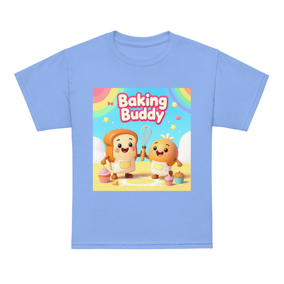 Baking Buddy V1 | Youth t-shirt Carolina Blue Apparel > Kids' T-Shirts ZomaModa