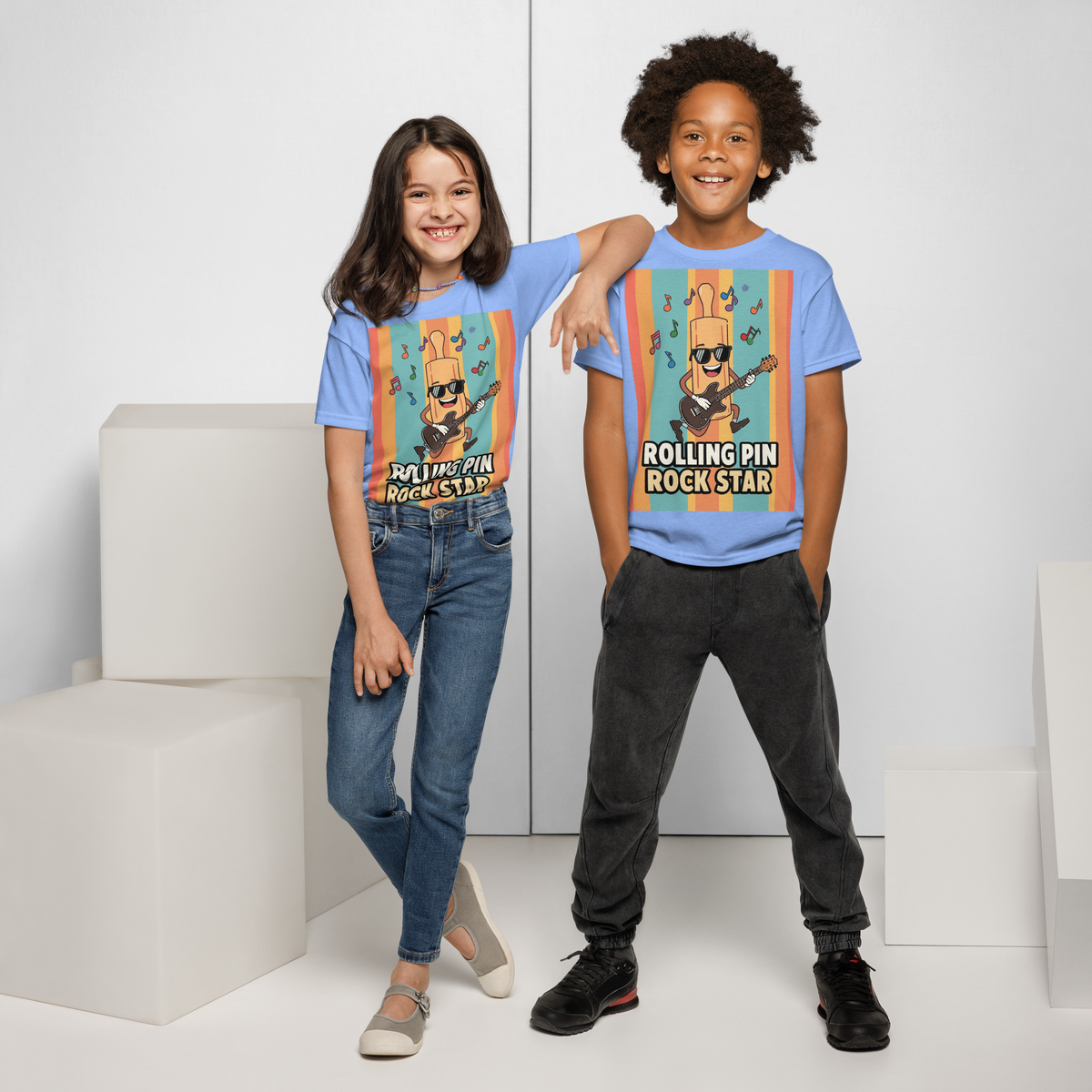 Rolling Pin Rock Star V2 | Youth t-shirt Apparel > Kids' T-Shirts ZomaModa