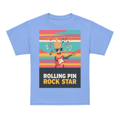 Rolling Pin Rock Star V3 | Youth t-shirt Carolina Blue Apparel > Kids' T-Shirts ZomaModa