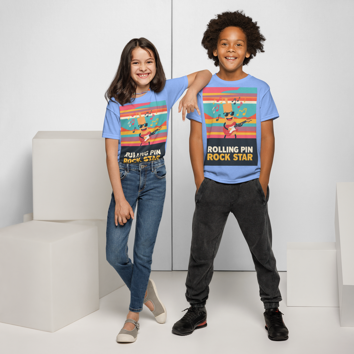 Rolling Pin Rock Star V3 | Youth t-shirt Apparel > Kids' T-Shirts ZomaModa