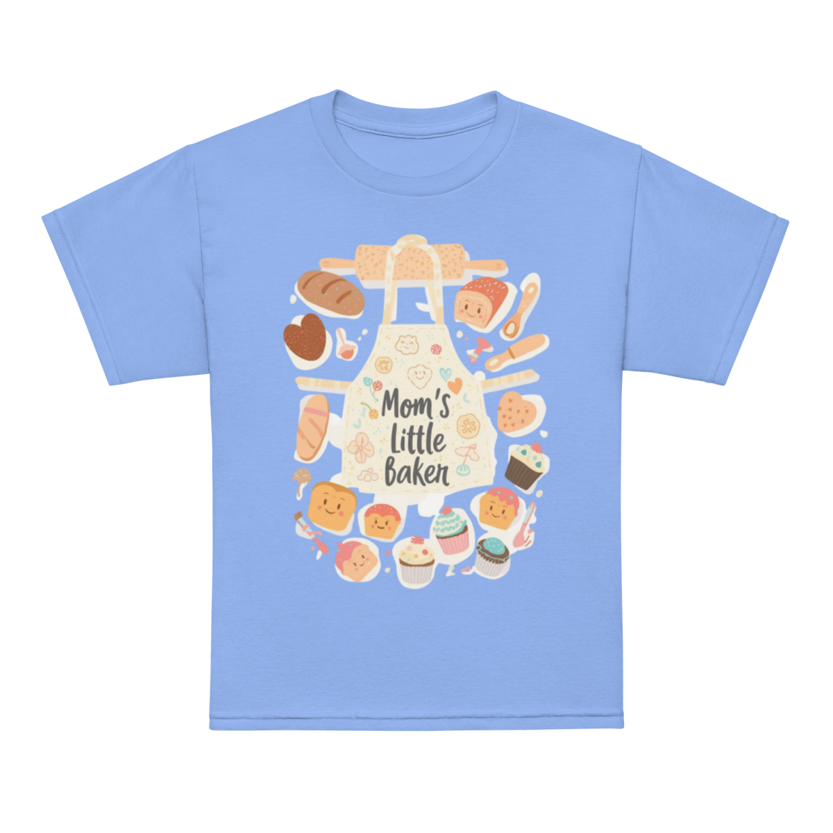Mom’s Little Baker V2 | Youth t-shirt Carolina Blue Apparel > Kids' T-Shirts ZomaModa