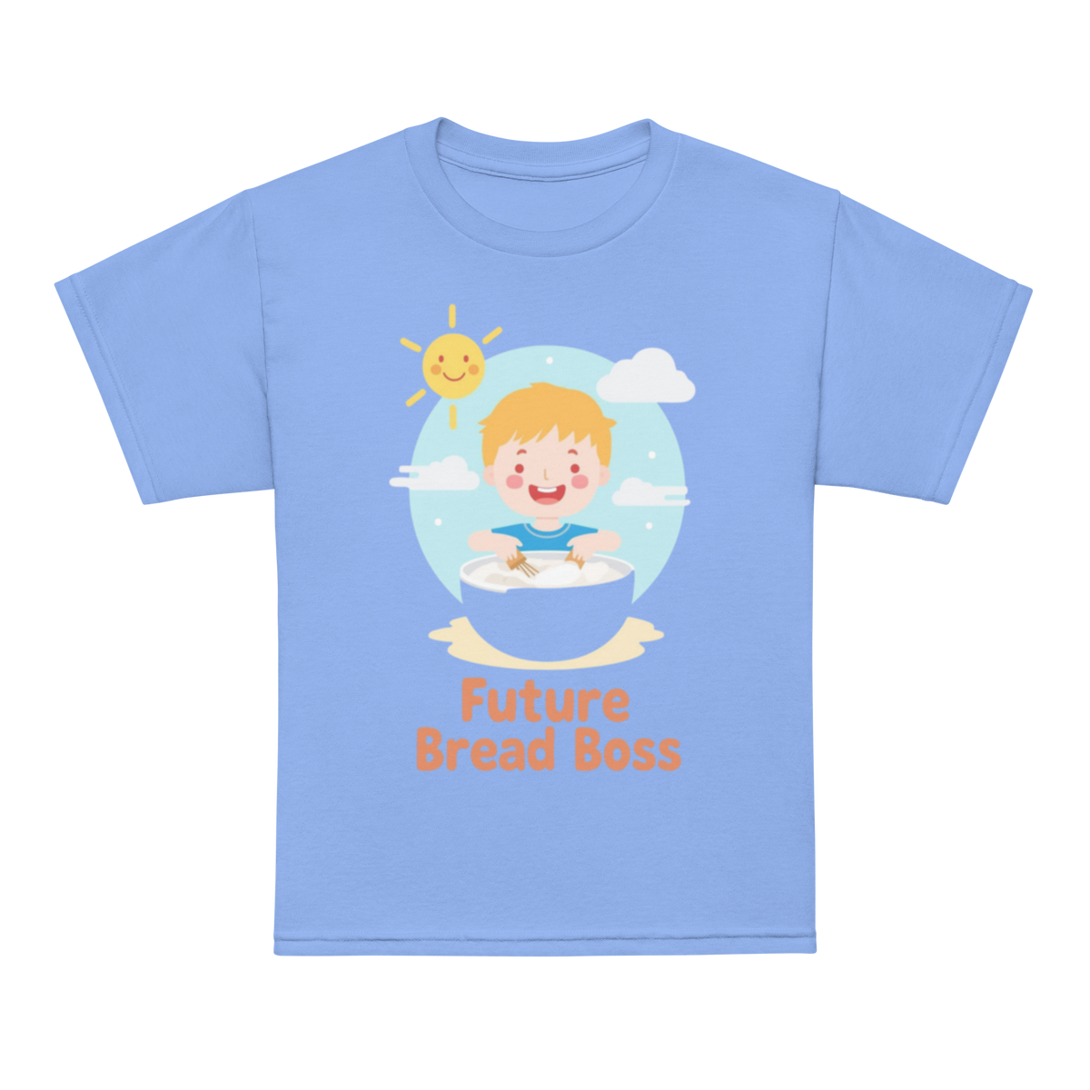 Future Bread Boss V2 | Youth t-shirt Carolina Blue Apparel > Kids' T-Shirts ZomaModa
