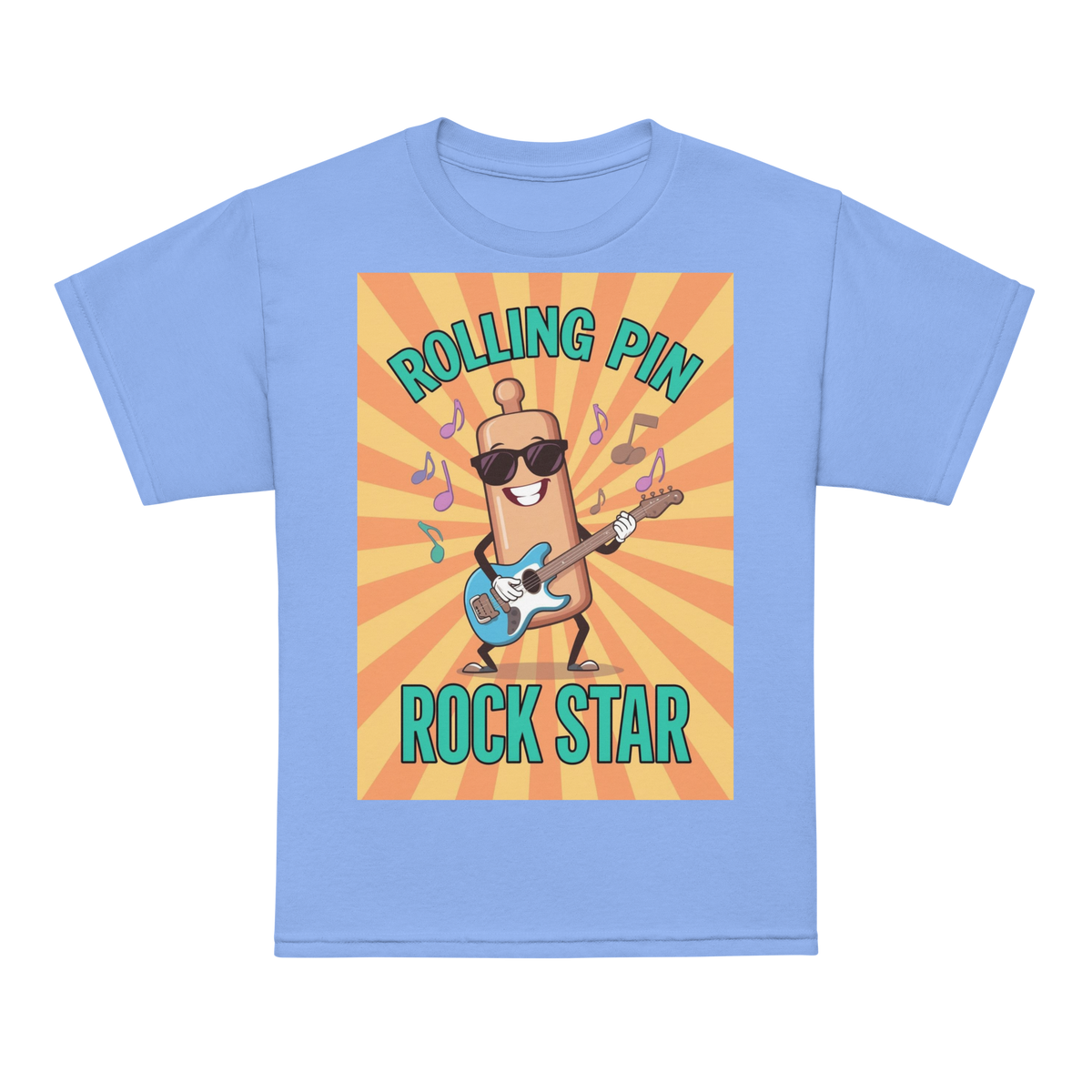 Rolling Pin Rock Star V5 | Youth t-shirt Carolina Blue Apparel > Kids' T-Shirts ZomaModa