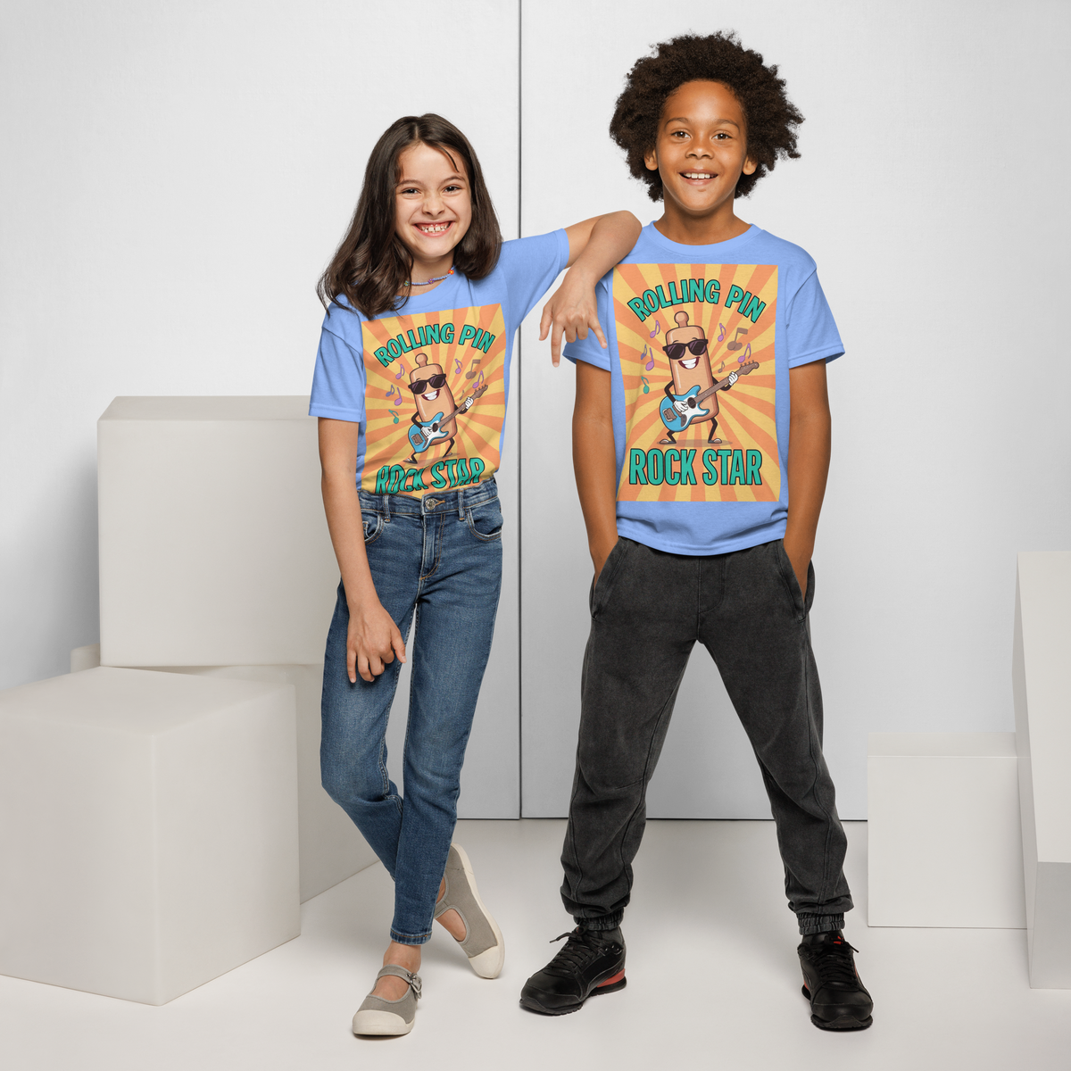 Rolling Pin Rock Star V5 | Youth t-shirt Apparel > Kids' T-Shirts ZomaModa