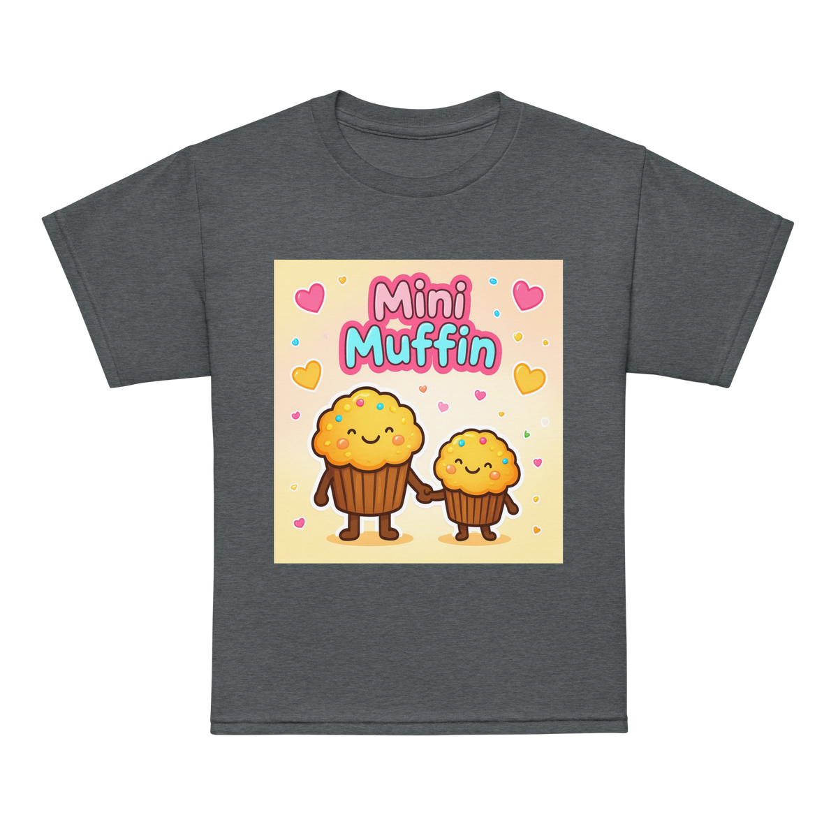 Mini Muffin Maker V1 | Youth t-shirt Dark Heather Apparel > Kids' T-Shirts ZomaModa