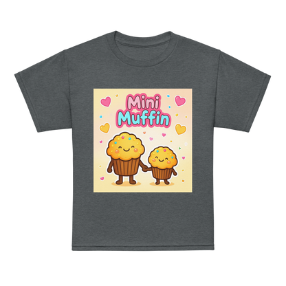 Mini Muffin Maker V1 | Youth t-shirt Dark Heather Apparel > Kids' T-Shirts ZomaModa