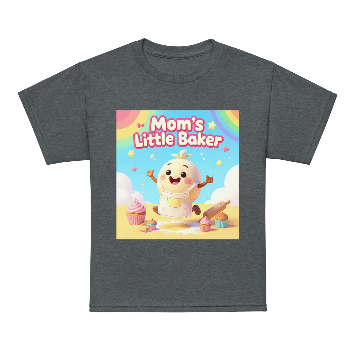 Mom’s Little Baker V1 | Youth t-shirt Dark Heather Apparel > Kids' T-Shirts ZomaModa