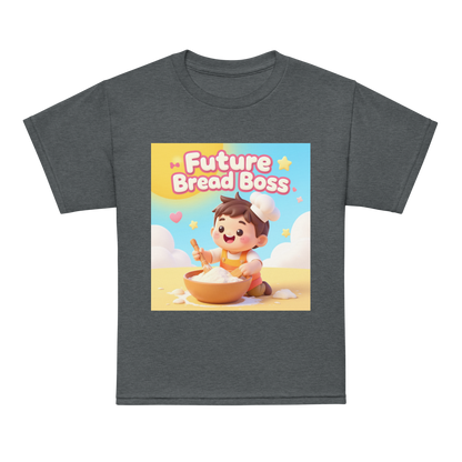 Future Bread Boss V1 | Youth t-shirt Dark Heather Apparel > Kids' T-Shirts ZomaModa