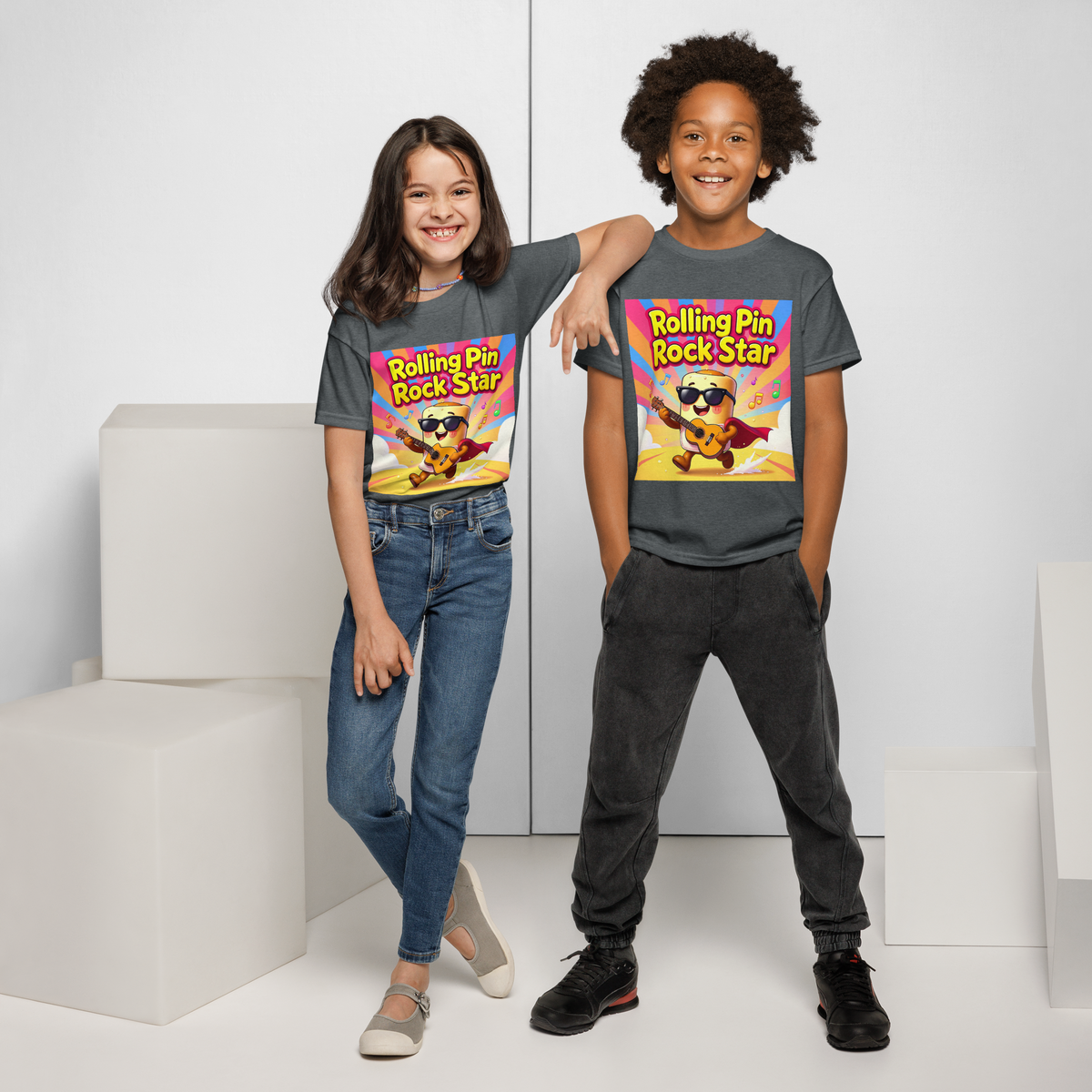 Rolling Pin Rock Star V1 | Youth t-shirt Apparel > Kids' T-Shirts ZomaModa