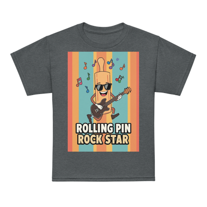 Rolling Pin Rock Star V2 | Youth t-shirt Dark Heather Apparel > Kids' T-Shirts ZomaModa
