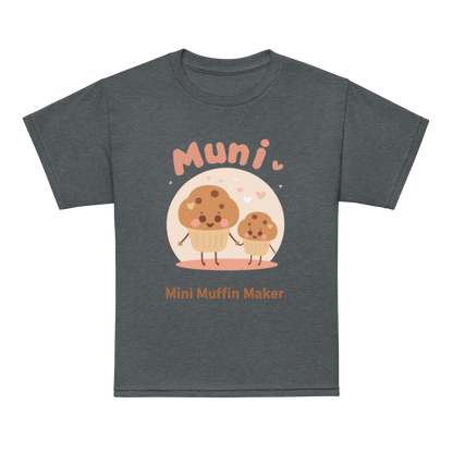 Mini Muffin Maker V2 | Youth t-shirt Dark Heather Apparel > Kids' T-Shirts ZomaModa