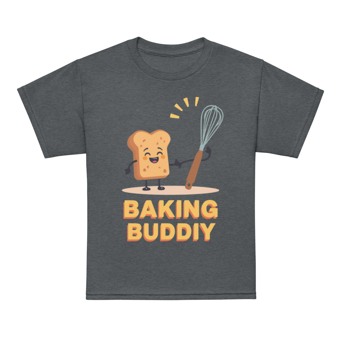 Baking Buddy V2 | Youth t-shirt Dark Heather Apparel > Kids' T-Shirts ZomaModa