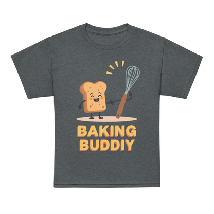 Baking Buddy V2 | Youth t-shirt Dark Heather Apparel > Kids' T-Shirts ZomaModa