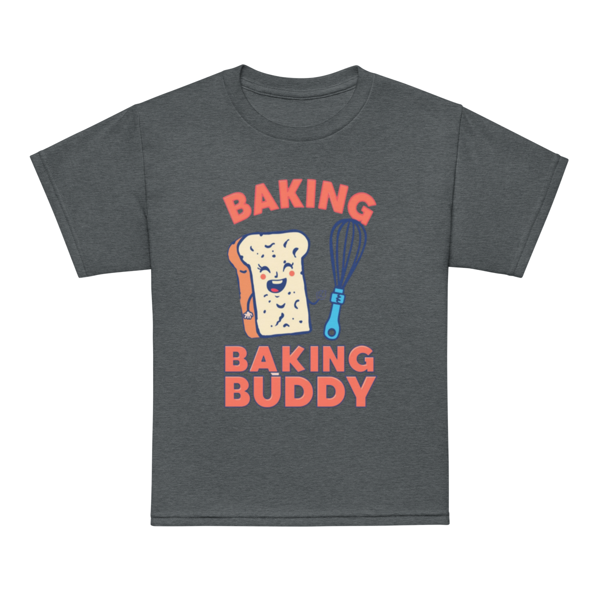 Baking Buddy V3 | Youth t-shirt Dark Heather Apparel > Kids' T-Shirts ZomaModa
