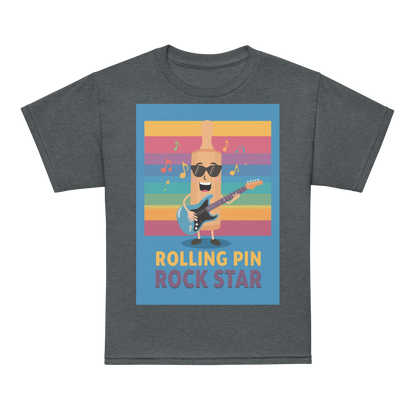 Rolling Pin Rock Star V4 | Youth t-shirt Dark Heather Apparel > Kids' T-Shirts ZomaModa