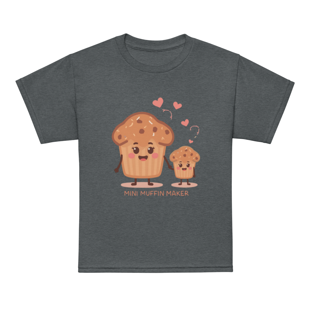 Mini Muffin Maker V3 | Youth t-shirt Dark Heather Apparel > Kids' T-Shirts ZomaModa