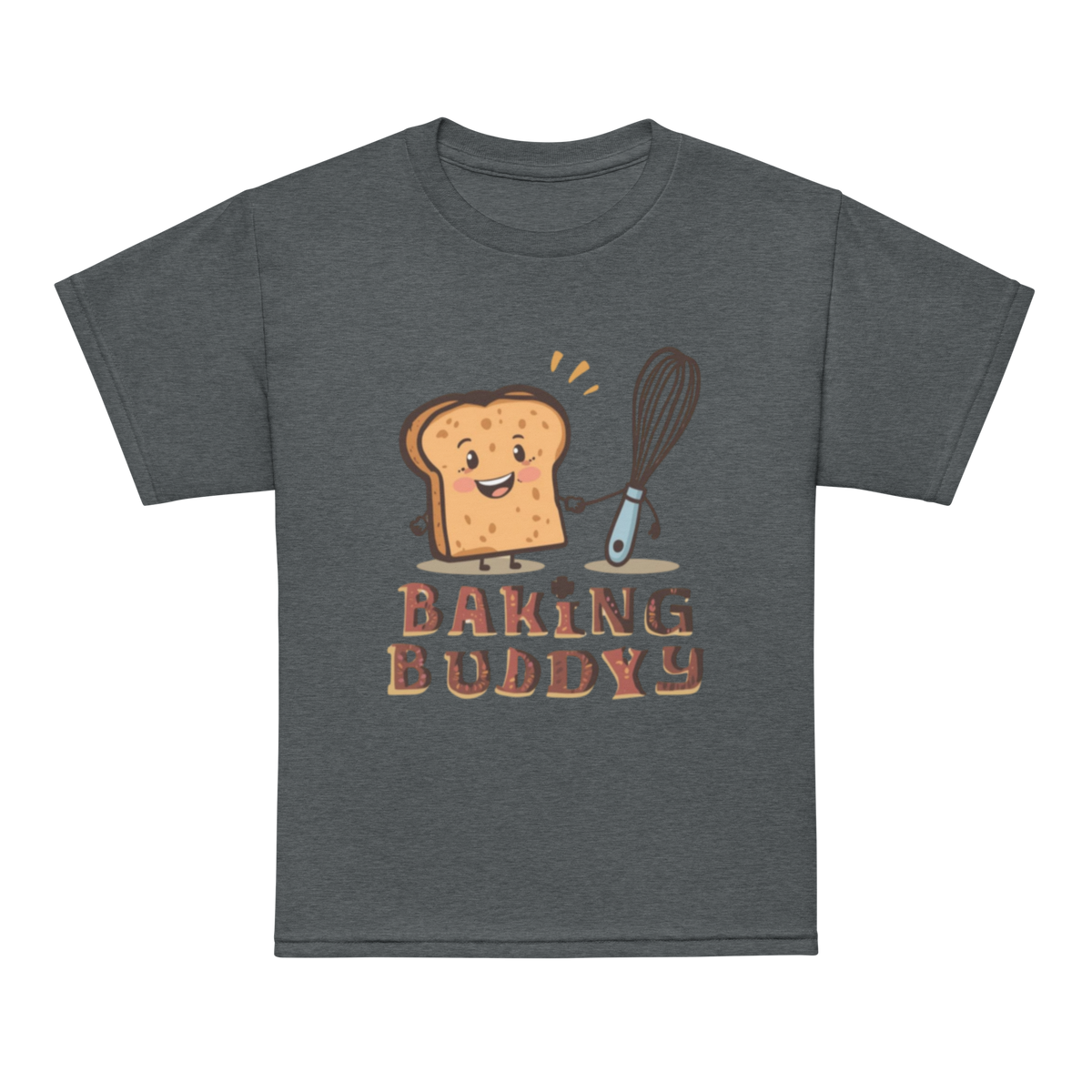 Baking Buddy V4 | Youth t-shirt Dark Heather Apparel > Kids' T-Shirts ZomaModa
