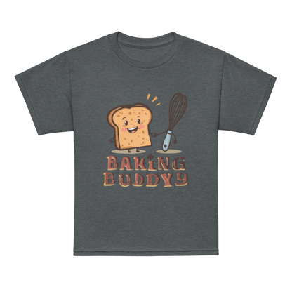 Baking Buddy V4 | Youth t-shirt Dark Heather Apparel > Kids' T-Shirts ZomaModa