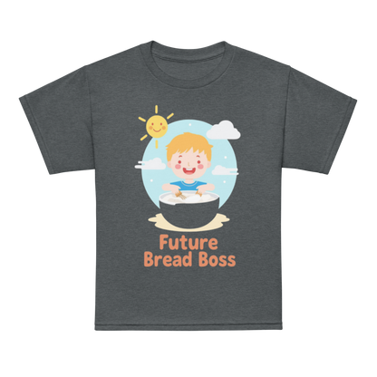 Future Bread Boss V2 | Youth t-shirt Dark Heather Apparel > Kids' T-Shirts ZomaModa