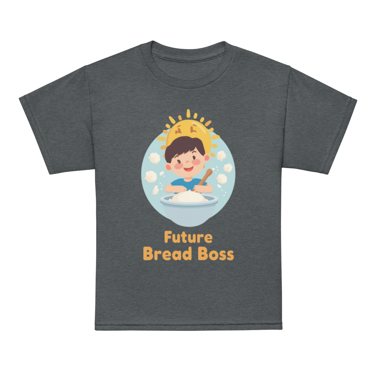 Future Bread Boss V3 | Youth t-shirt Dark Heather Apparel > Kids' T-Shirts ZomaModa