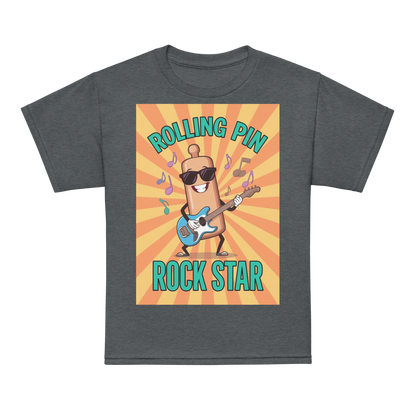 Rolling Pin Rock Star V5 | Youth t-shirt Dark Heather Apparel > Kids' T-Shirts ZomaModa