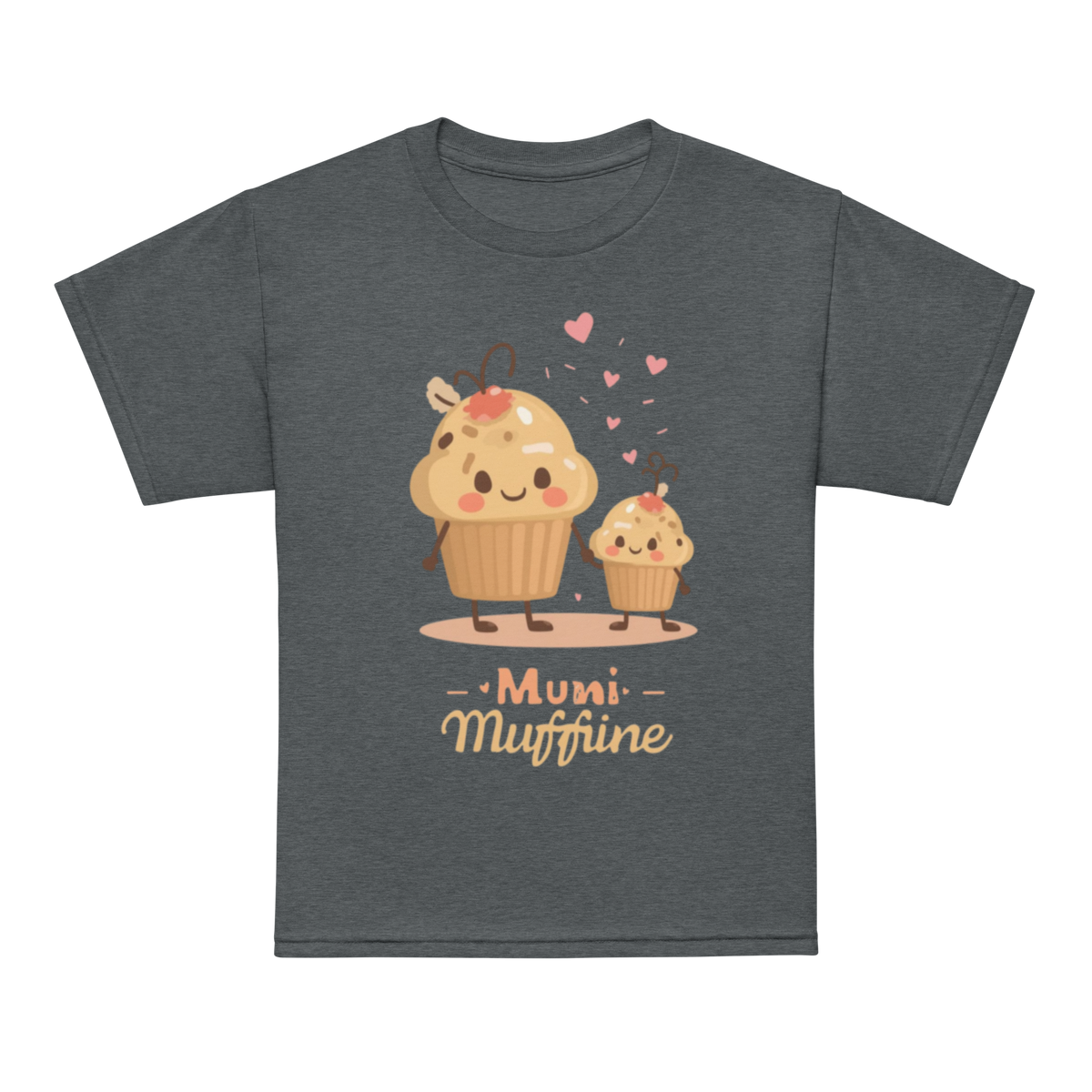 Mini Muffin Maker V4 | Youth t-shirt Dark Heather Apparel > Kids' T-Shirts ZomaModa