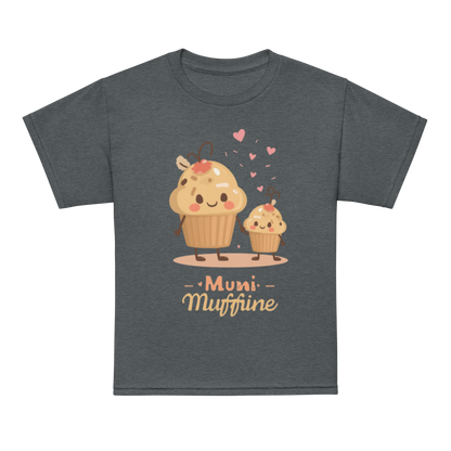 Mini Muffin Maker V4 | Youth t-shirt Dark Heather Apparel > Kids' T-Shirts ZomaModa