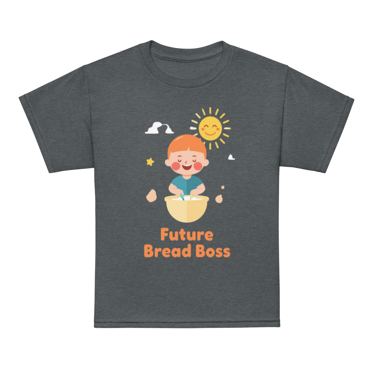 Future Bread Boss V4 | Youth t-shirt Dark Heather Apparel > Kids' T-Shirts ZomaModa